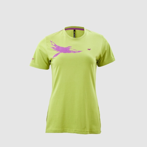 Wildcraft HypaCool Women's Bird Printed Tee -Green-XS