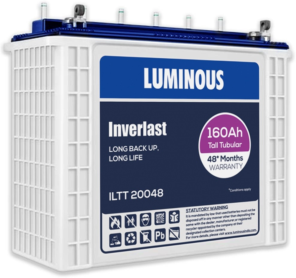 Luminous Iltt 20048 160ah Tall Tubular Inverter Battery  (160ah)