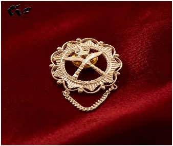 White Feather's Silver Single Cross Brooch