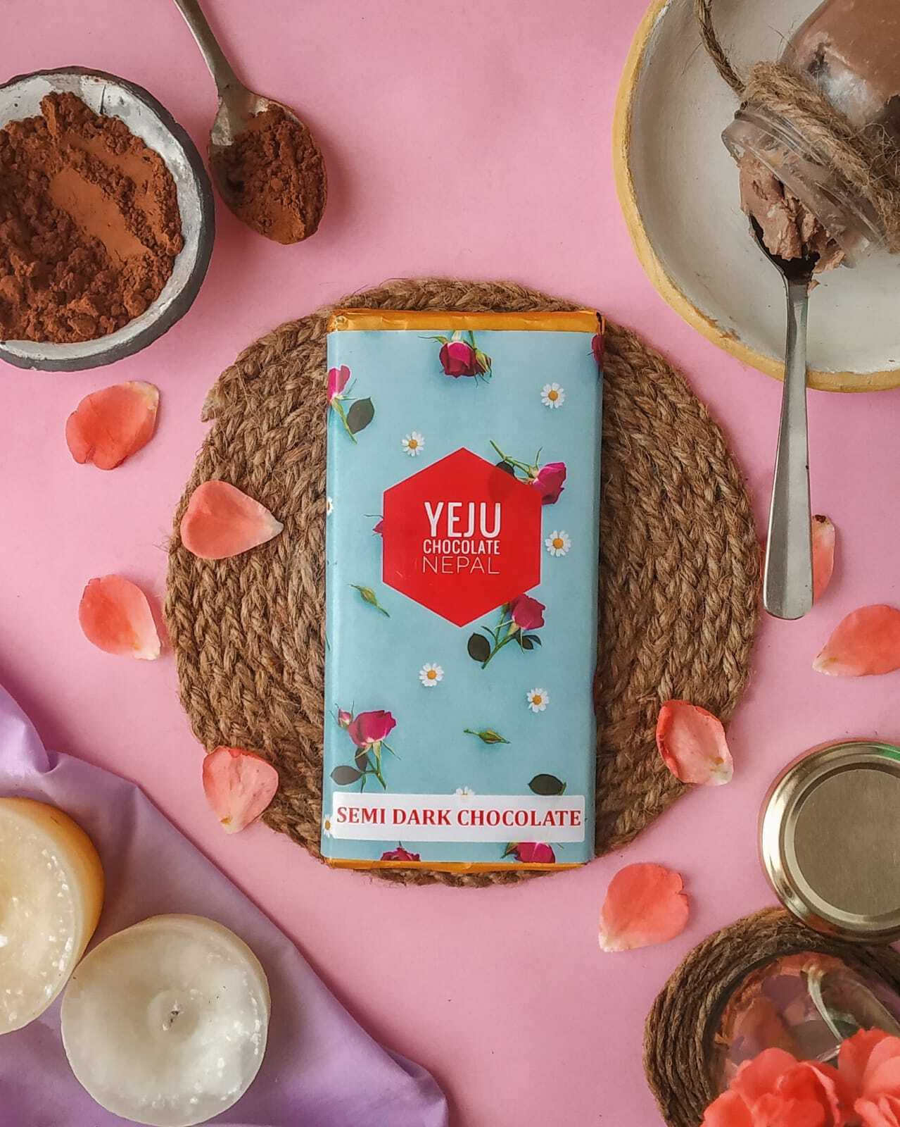 YEJU Semi Dark Chocolate 35% Dark Cocoa (80gms)