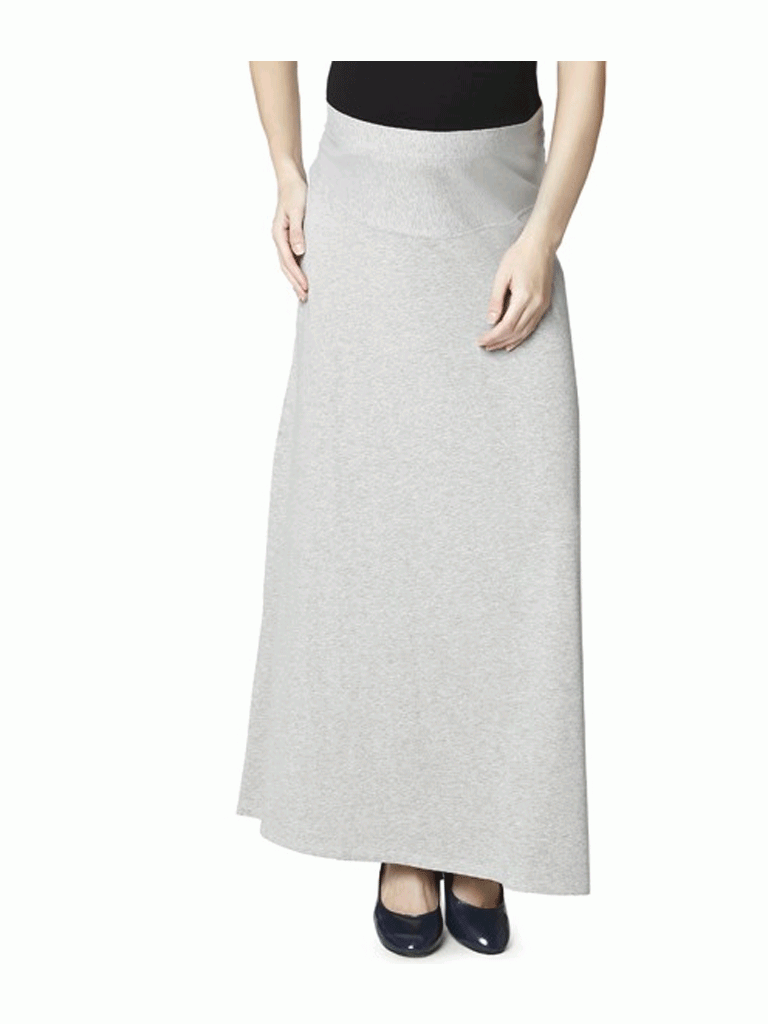 Nine Maternity Comfy Jersey Skirt In Grey Melange 3031