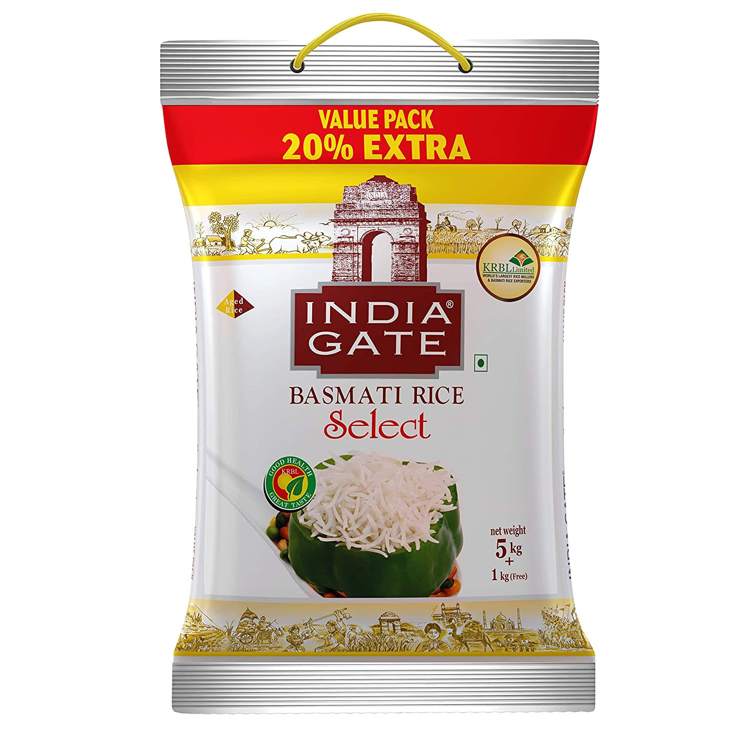India Gate Basmati Rice Select 5+1kg