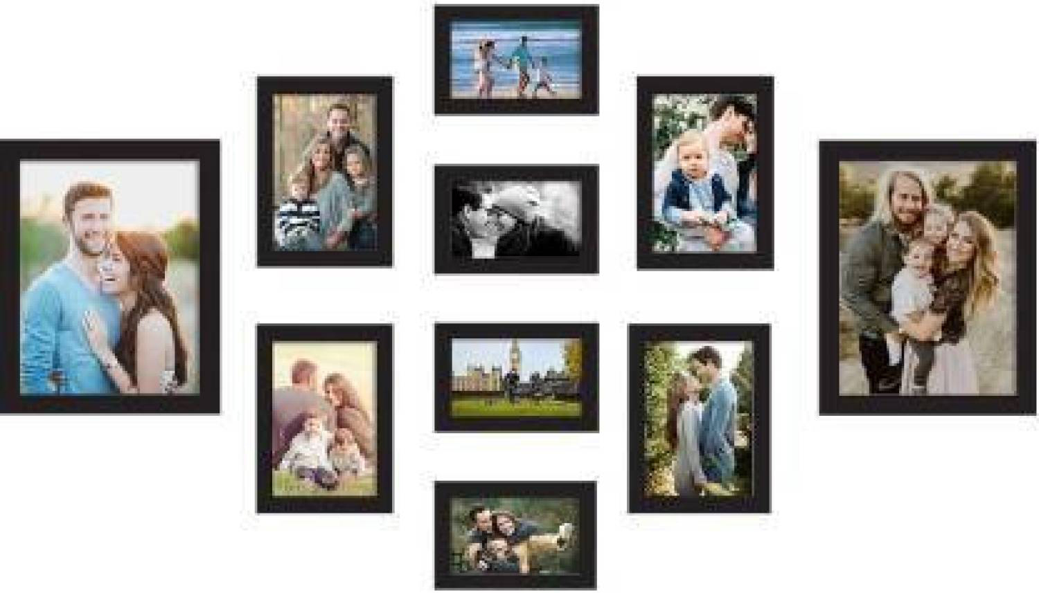 Wall Decor Photo Frames Set of 10