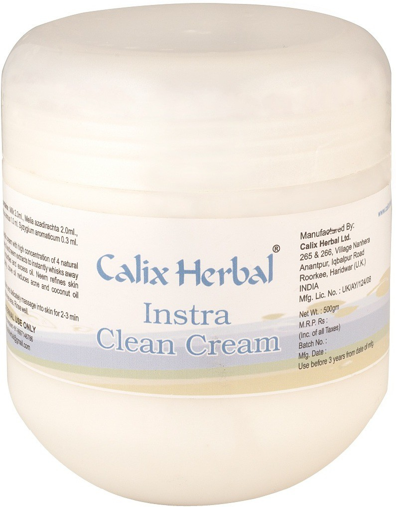 Calix Herbal Instra Clean Cream for Complete Skin Care, 500g