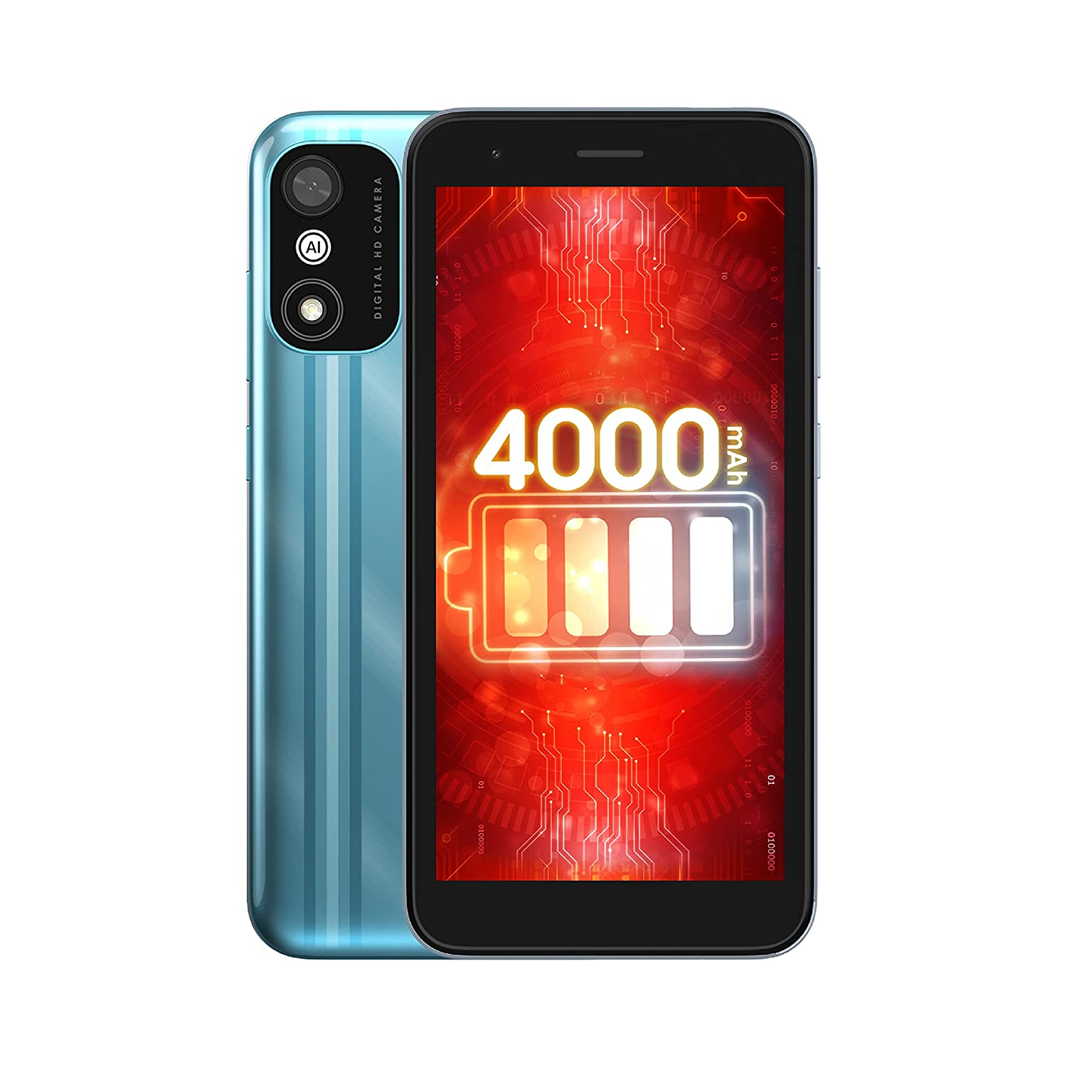 Itel A27 (5.45'' Full Screen Display | 4G Volte | 4000mAh Battery with AI Power Master|Dual Security-32GB+2GB Memory |Fingerprint Sensor + Face Unlock |5MP AI Rear Camera), Crystal Blue,