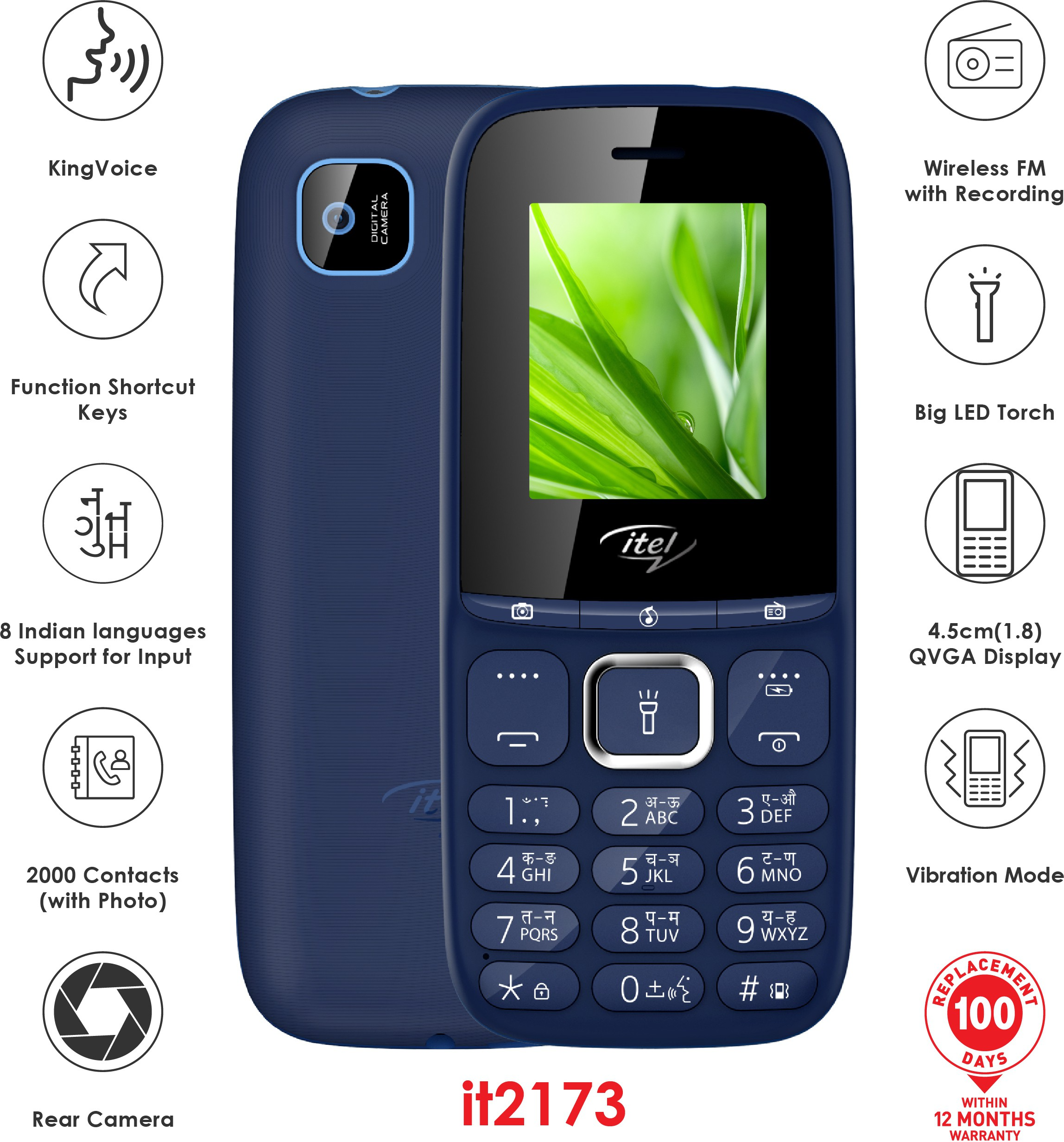Itel IT2173 1.77" Dual Sim 1000mah