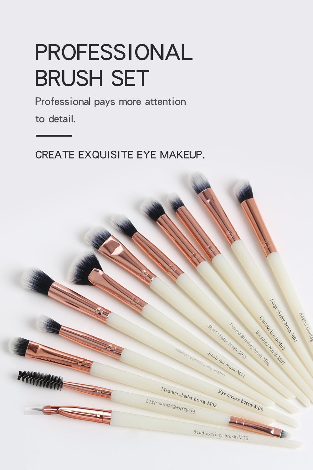 Maange 12pcs Make Up Brush Eye Brush Eyeshadow Eyeliner Brush Set Mag5815r