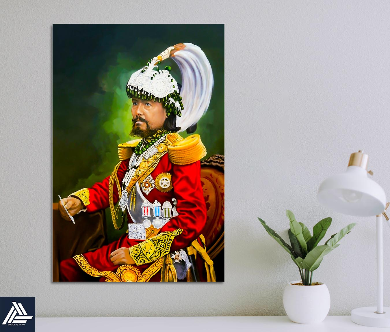 Janga Bahadur Rana Single Panel Canvas | Wall | Home Decor | Canvas | Wall Art With Frame Inside 