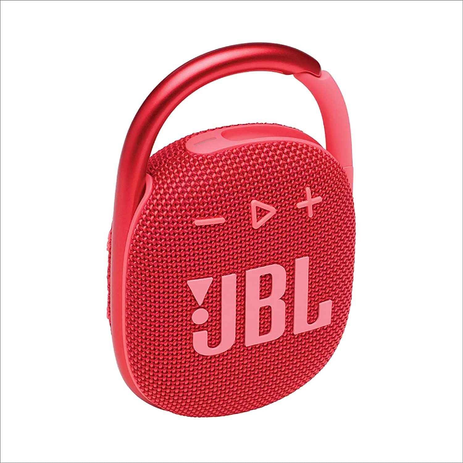 JBL Clip 4 Portable Bluetooth Speaker, JBL Pro Sound, Punchy Bass, Ultra-Portable Design, Integrated Carabiner, Clip Everywhere, IP67 Waterproof + Dustproof, 18H Battery Red