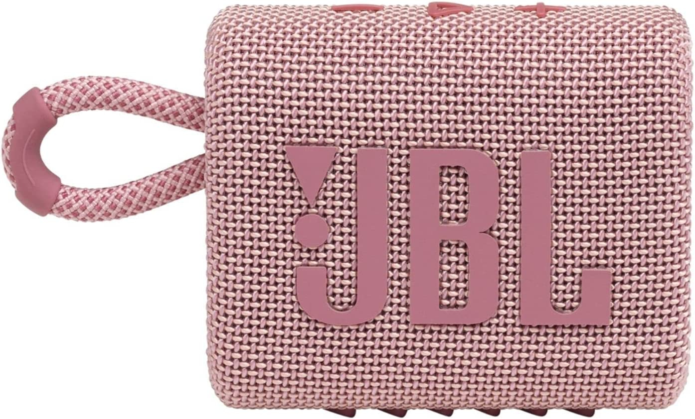 JBL Go 3: Portable Speaker with Bluetooth, Built-in Battery, Waterproof and Dustproof Feature Pink
