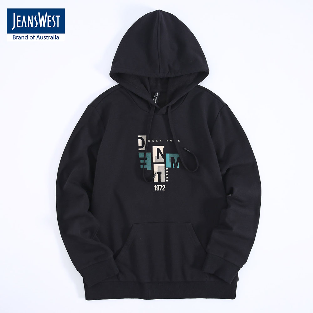 Jeanswest Black Hoodie For Men