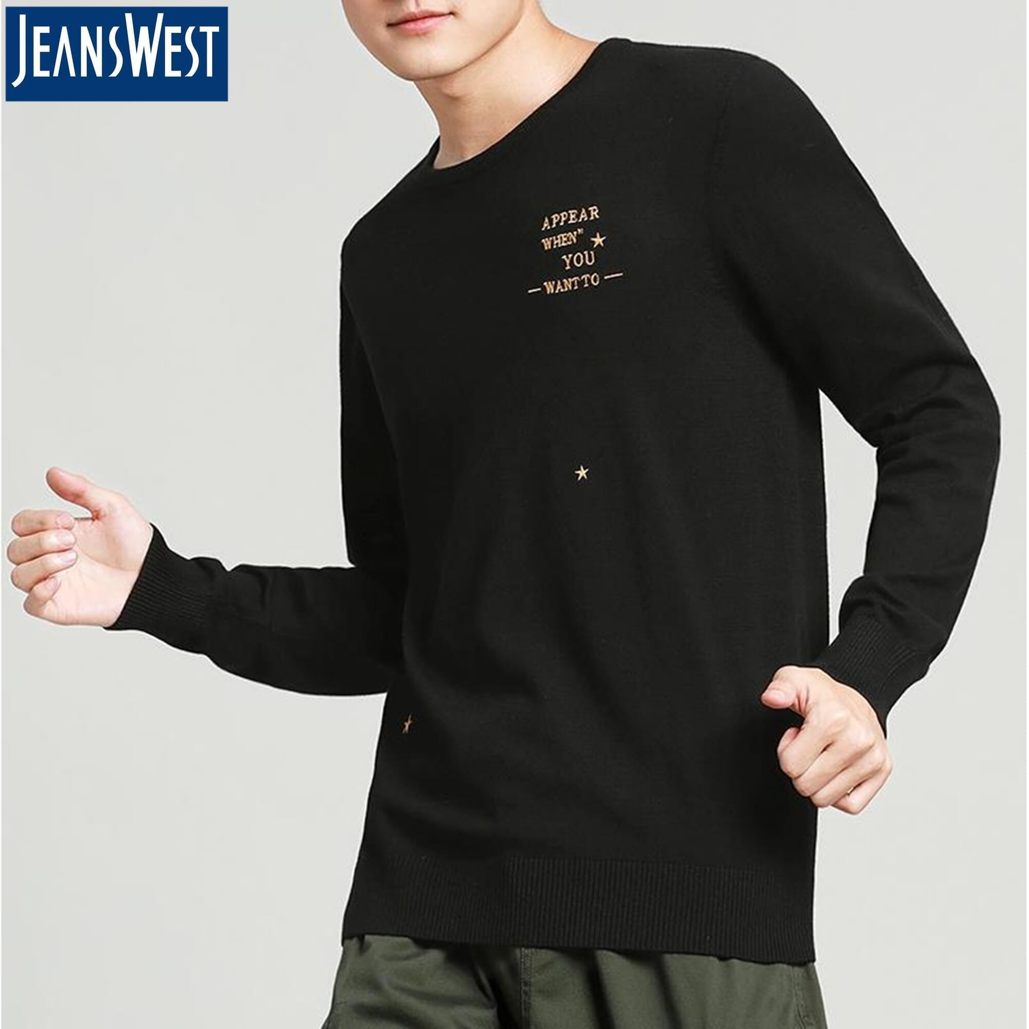 Jeanswest Black Sweater For Men 