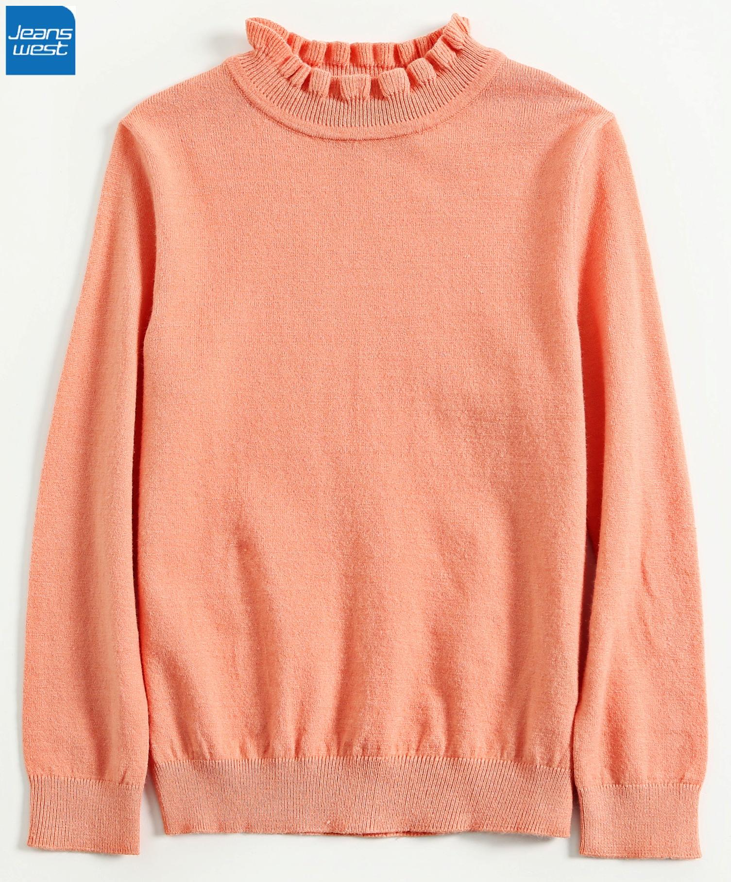 Jeanswest Lt. Orange Sweater For Girls