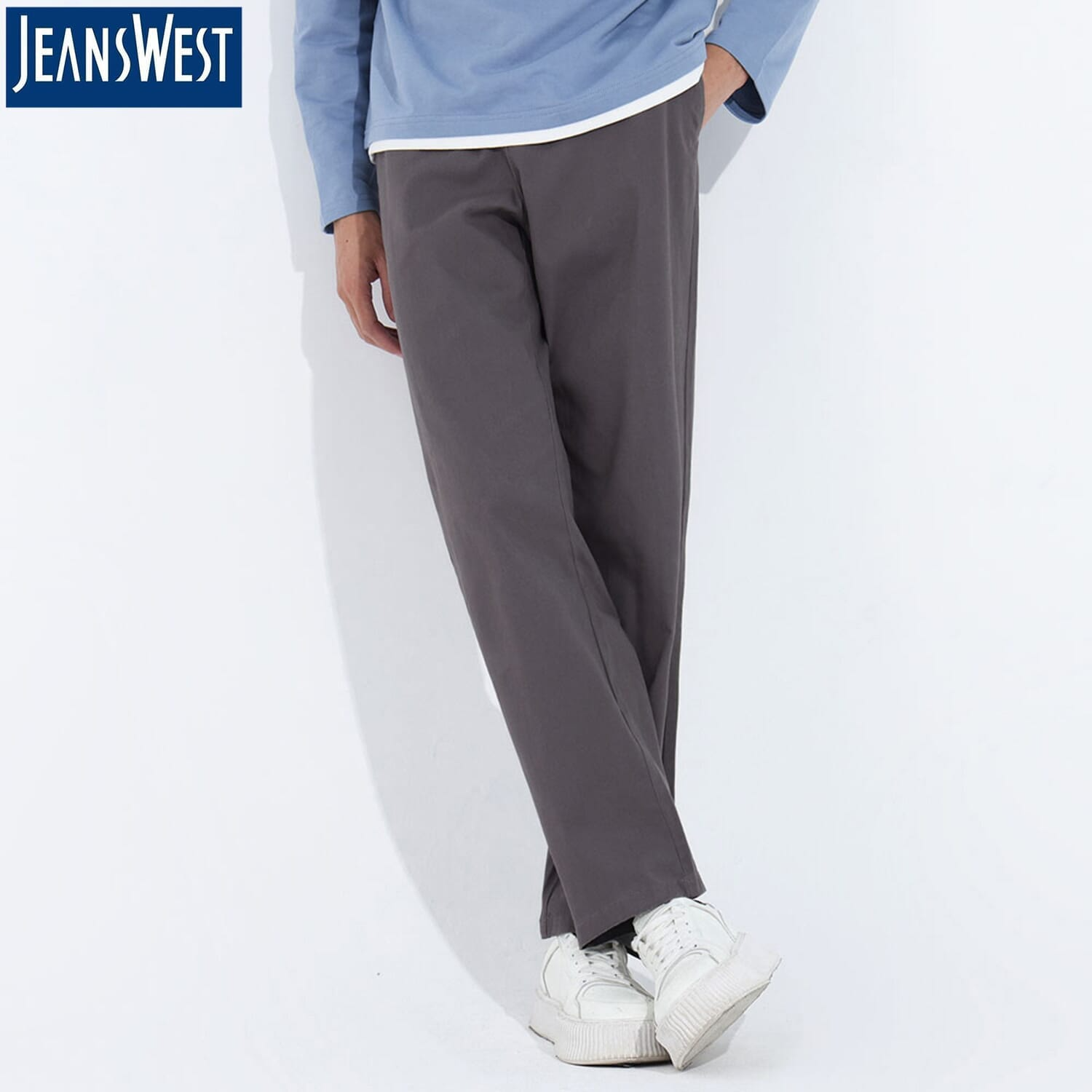 Jeanswest DK.GREY Chinos Pant For Men