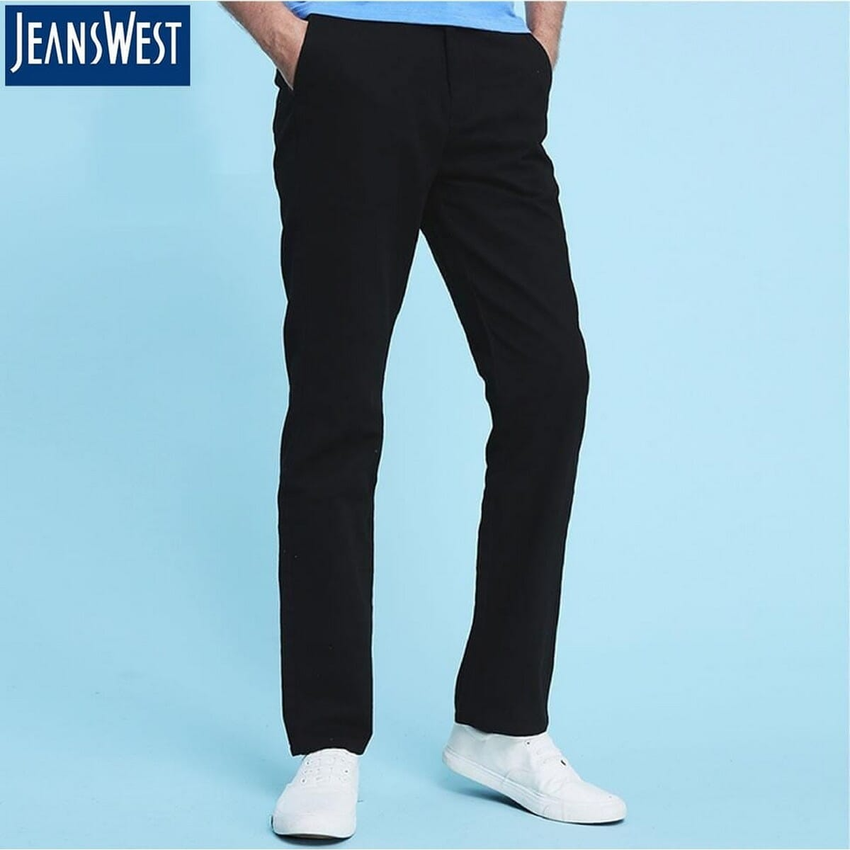 Jeanswest Cotton Black Pants For Men