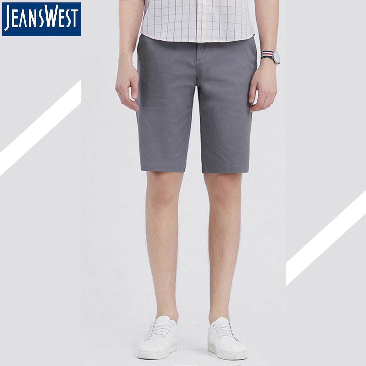Jeanswest Mid Grey Shorts for Men