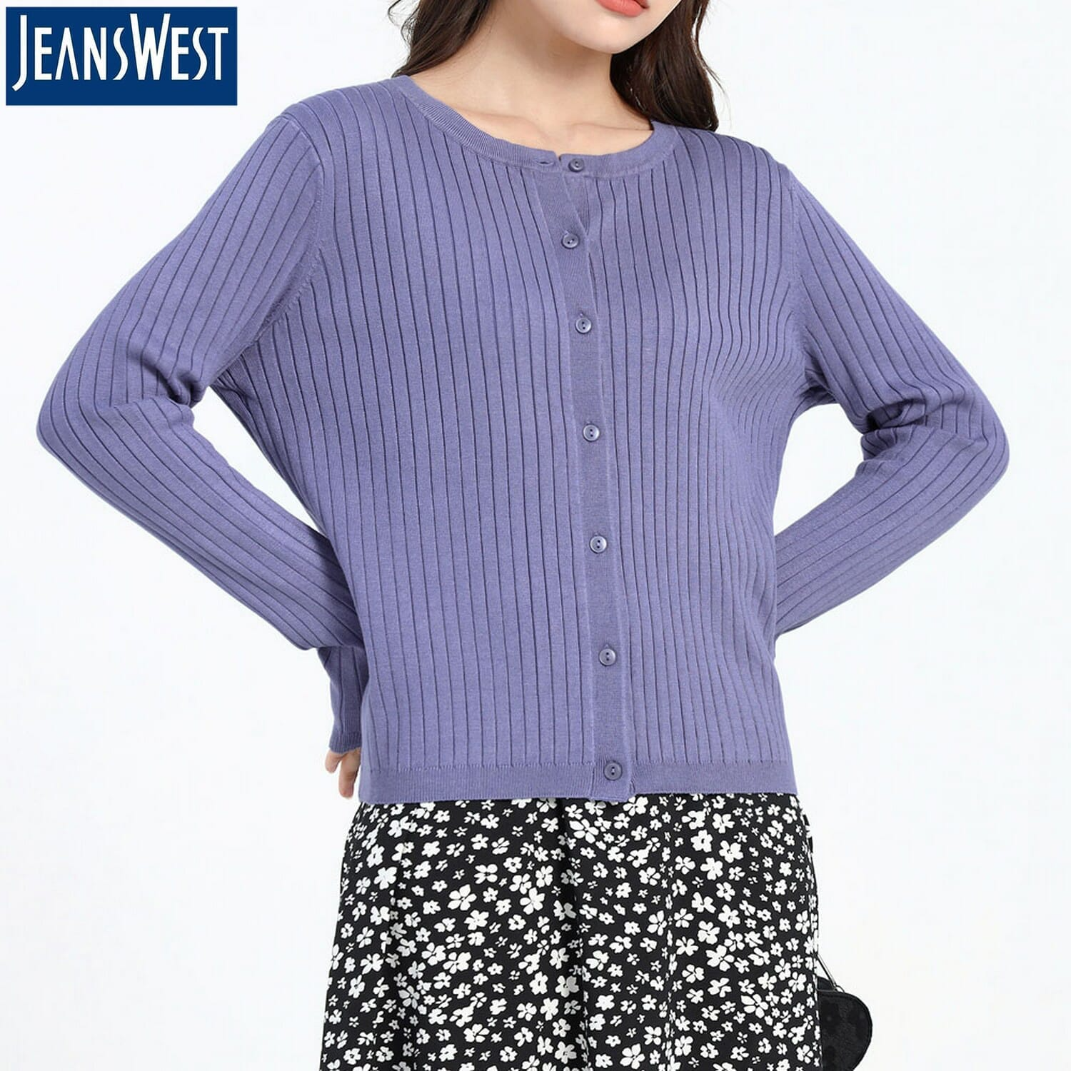 Jeanswest Purple Cardigan For Women