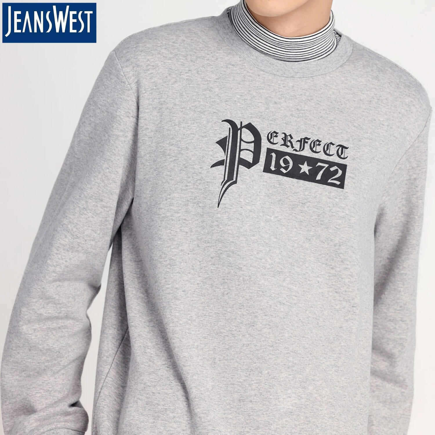 Jeanswest Stone.Grey Sweatshirt for Men