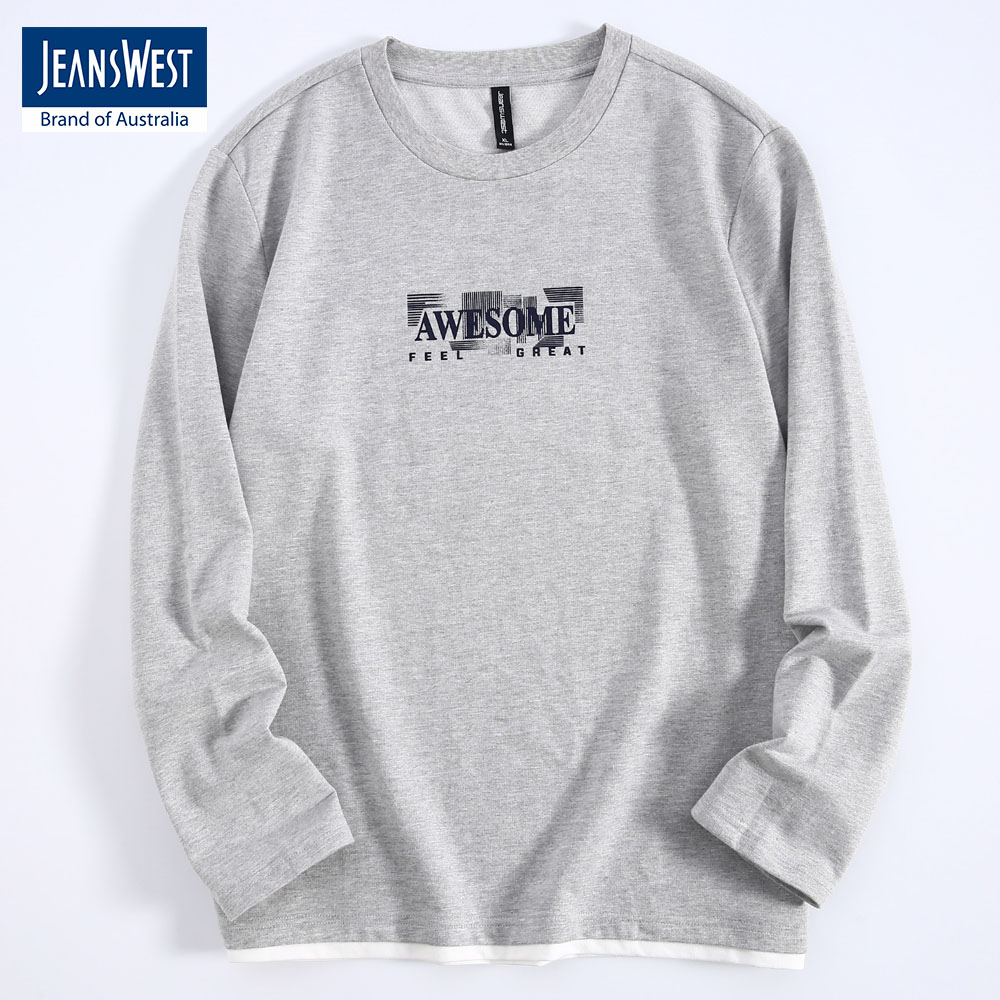 Jeanswest Stone Grey Sweatshirt For Men