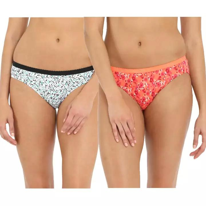 Jockey Women's Cotton Plain Bikini Comfies Pack of 2 - 1525