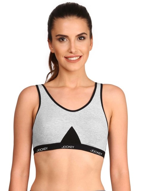 Jockey Ruby Slip On Active Bra White/Black 1376