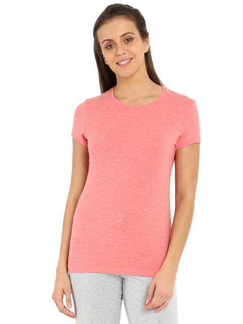 Jockey Women V-Neck T-Shirt Orange 1359