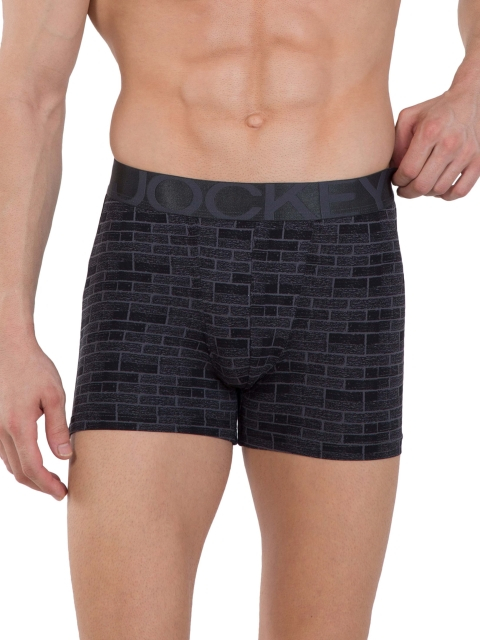 Jockey International Collection Printed Trunk Men Black IC30