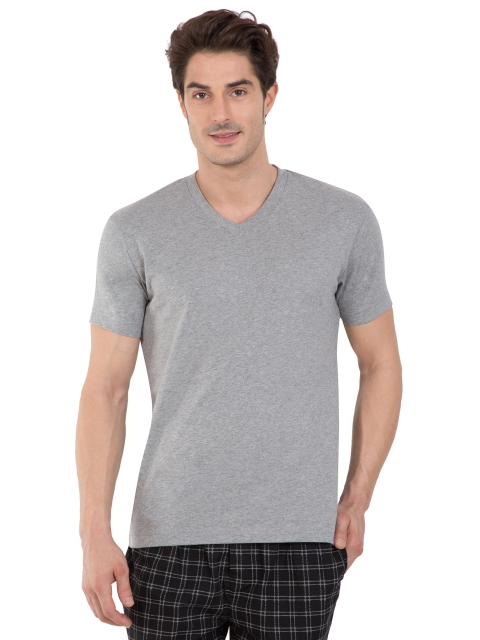 Jockey V-Neck T-Shirt For Men White/Grey 2726