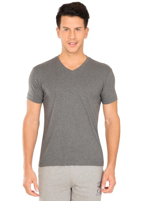 Jockey V-Neck T-Shirt For Men Grey 2726
