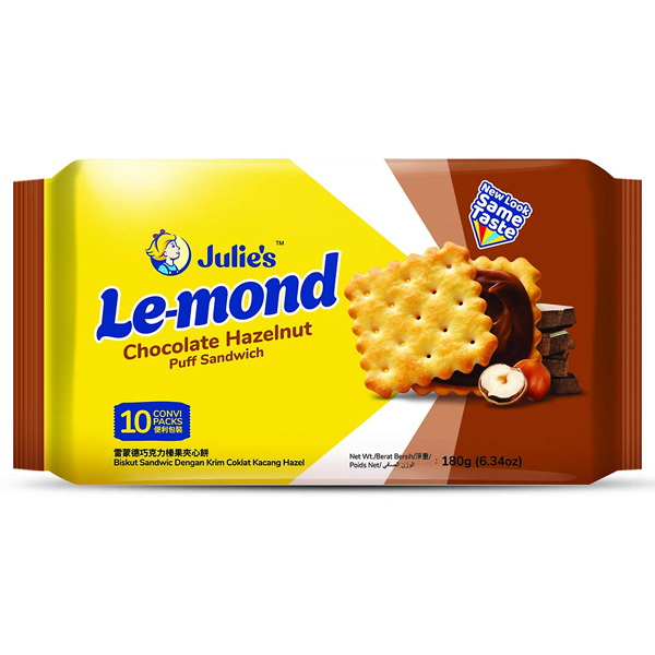 Julies Lemond Chocolate Hazelnut Puff Sandwich 180g