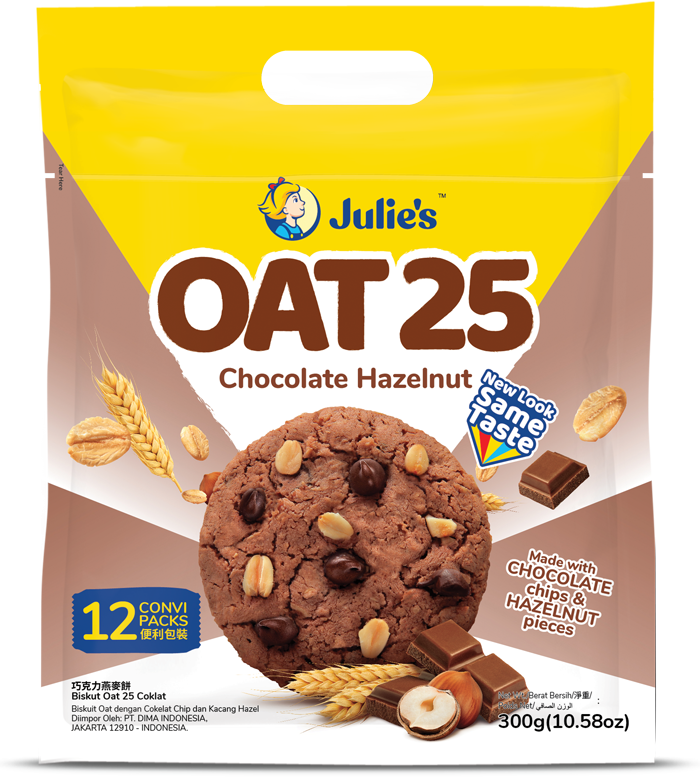 Julies Oat 25 Chocolate Hazelnut 200g