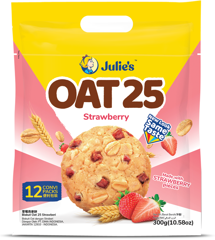 Julies Oat 25 Strawberry 200g