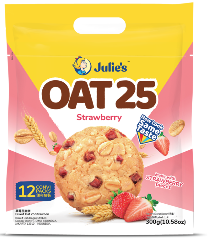 Julies Oat 25 Strawberry 300G