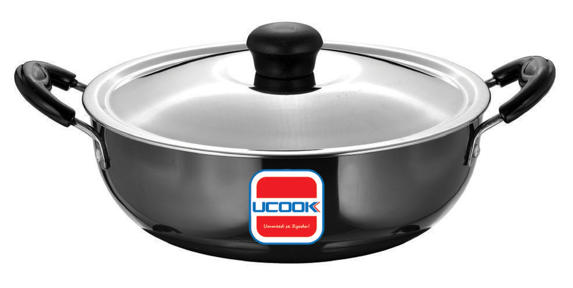 Ucook Platinium Ha Kadai Ss Lid With Induction Base 340 Mm/8 L