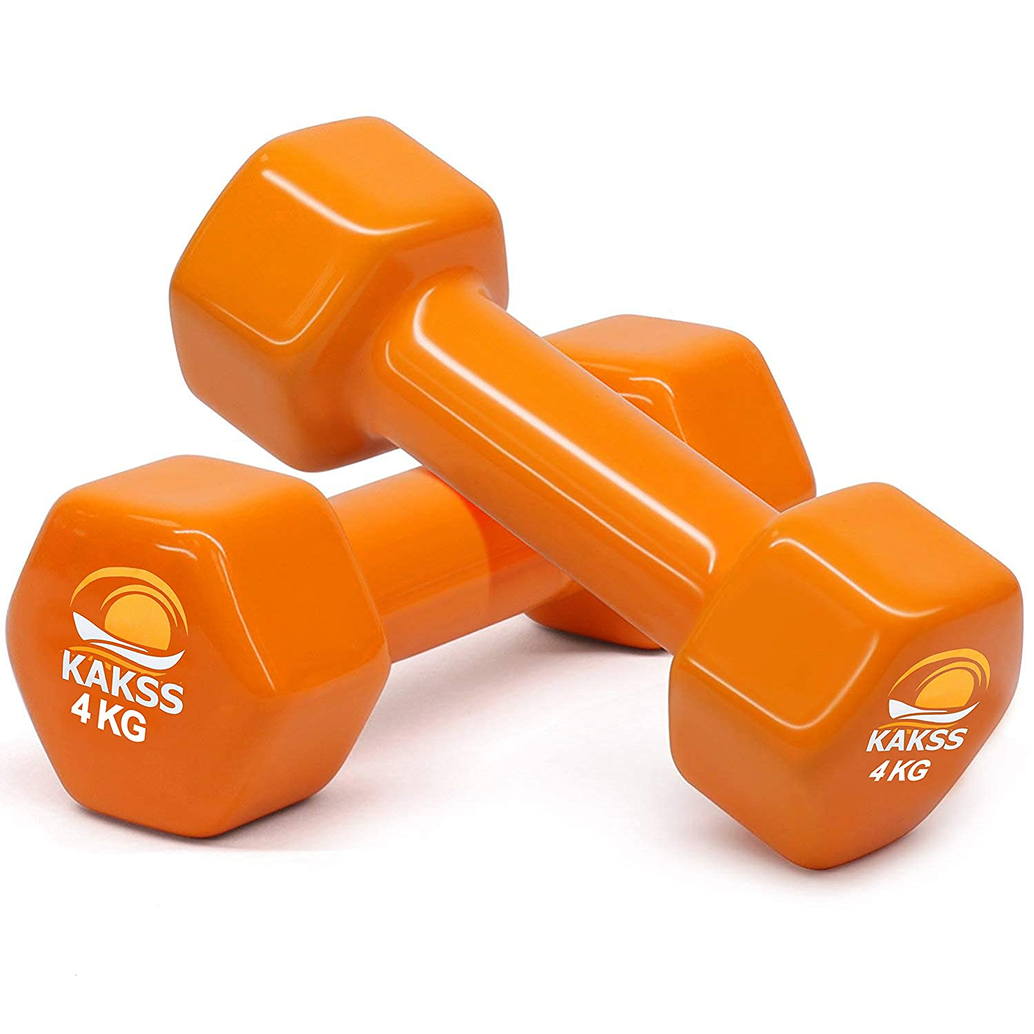 SPN Kakss Cast Iron Vinyl Coated Dumbbells 4 KG -Pair