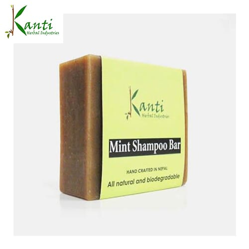Kanti Herbal Mint Shampoo Bar – 80g