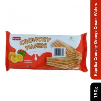 Kaprika Crunchy Orange Cream Wafers 150gm