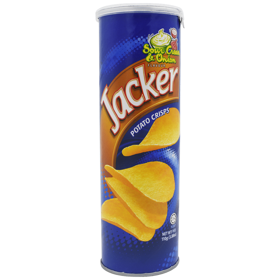 Jacker Potato Crisps - Sour Cream & Onion Flavour, 110 g