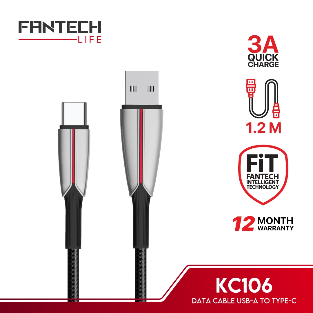 Fantech KC106 3A USB to Type C Data Cable