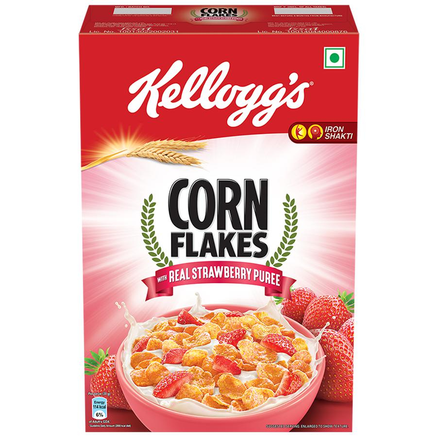 Kelloggs Corn Flakes Strawberry Puree 275 Gm