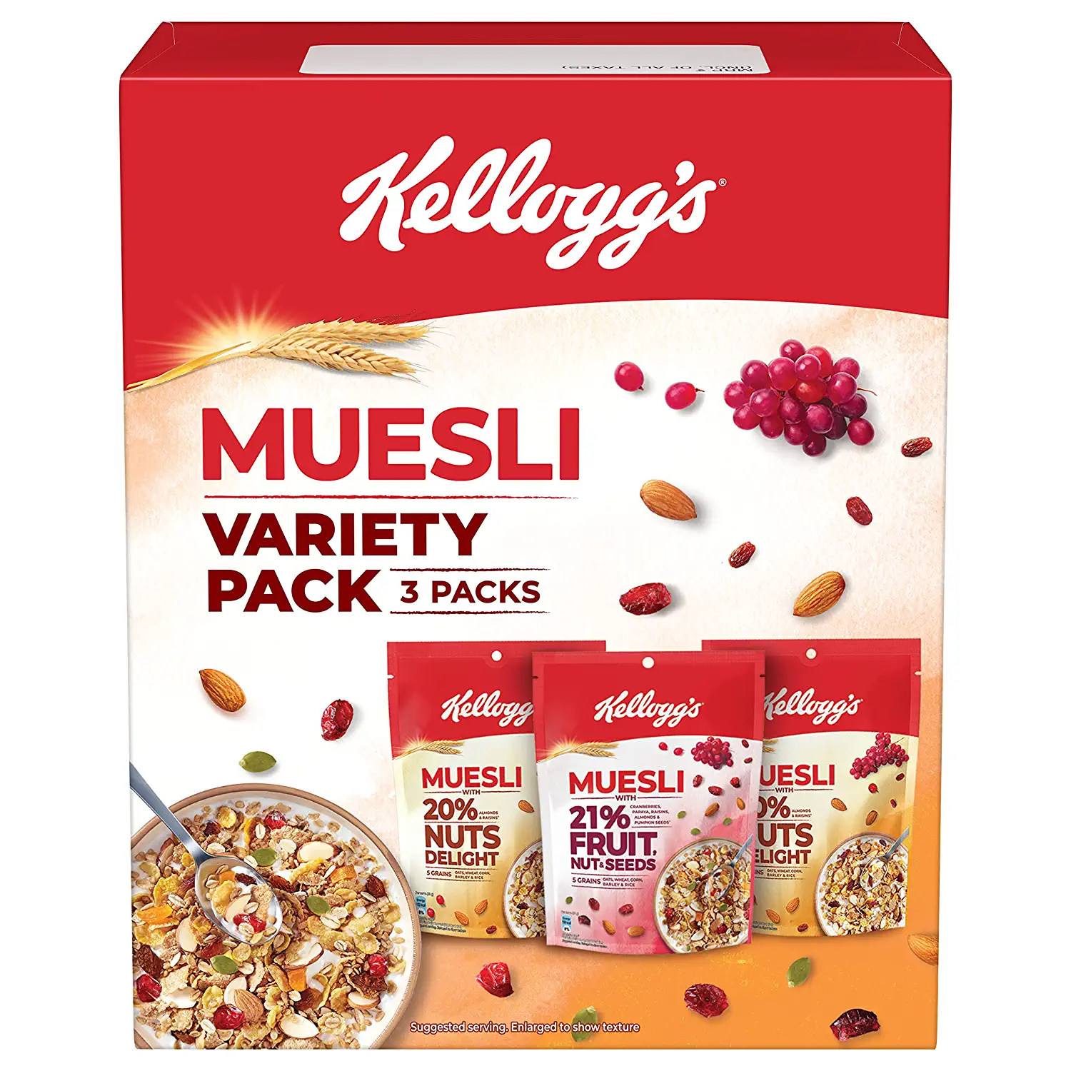 Kelloggs Variety Packs 3 Flavours 420 Gm