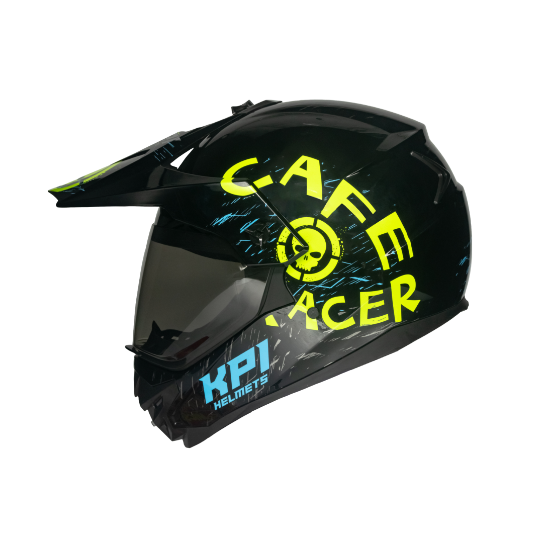 KPI KH6S Helmet With Visor- Café Racer