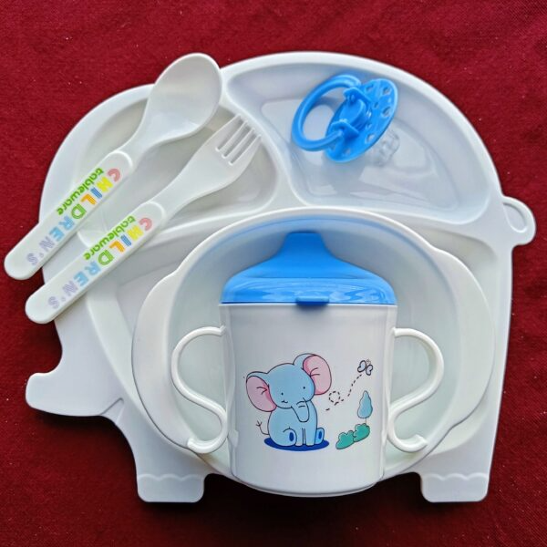 Laughing Buddha - Kids Elephant Dinner Set BPA Free – 911