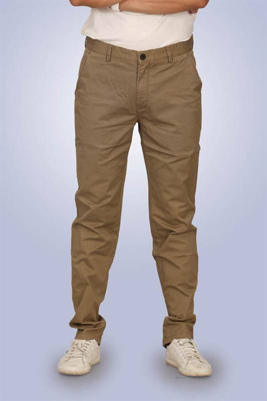 Kilometer Cotton Pant For Men(KM 17025)-Beige-35