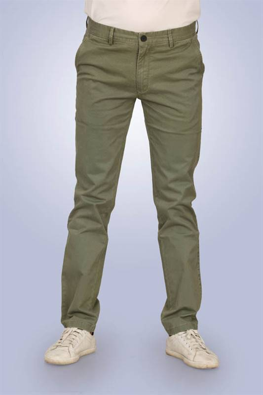 Kilometer Cotton Pant For Men(KM 17025)-Green-32