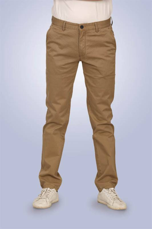 Kilometer Cotton Pant For Men(KM 17025)-Khaki-36
