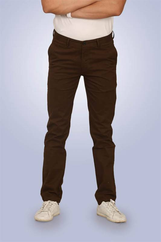 Kilometer Cotton Pant For Men(KM 18001)-Brown-29