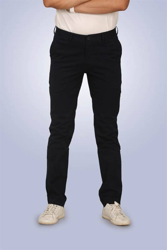 Kilometer Cotton Pant For Men(KM 18001)-Navy-34