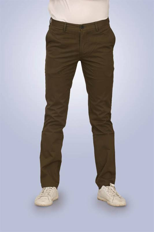 Kilometer Cotton Pant For Men(KM 18001)-Olive-36