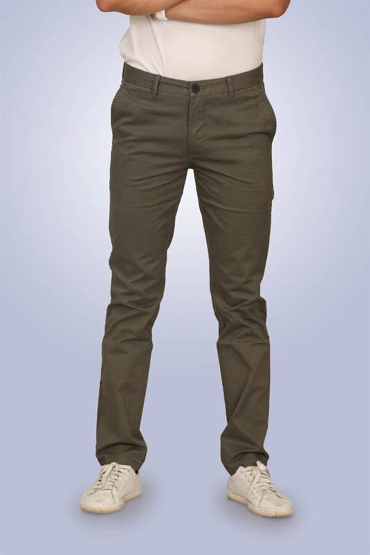 Kilometer Cotton Pant For Men(KM 18001)-Stone-34
